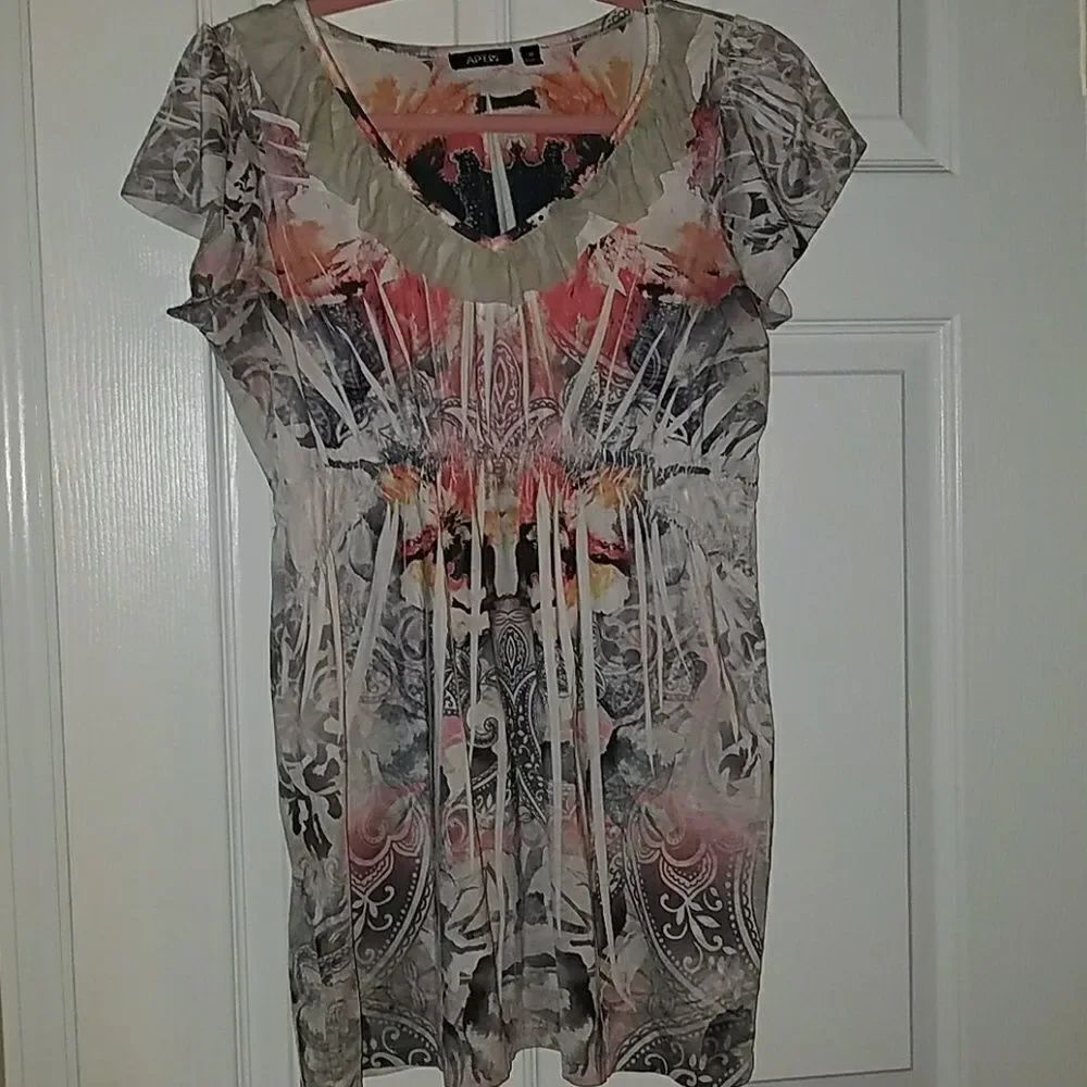 Apt 9 cinched waist top Sz.M EUC